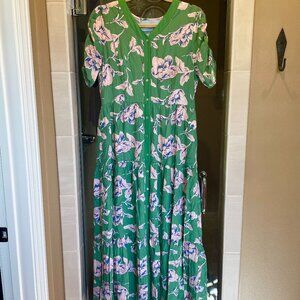 Button-Up Floral Maxi Dress